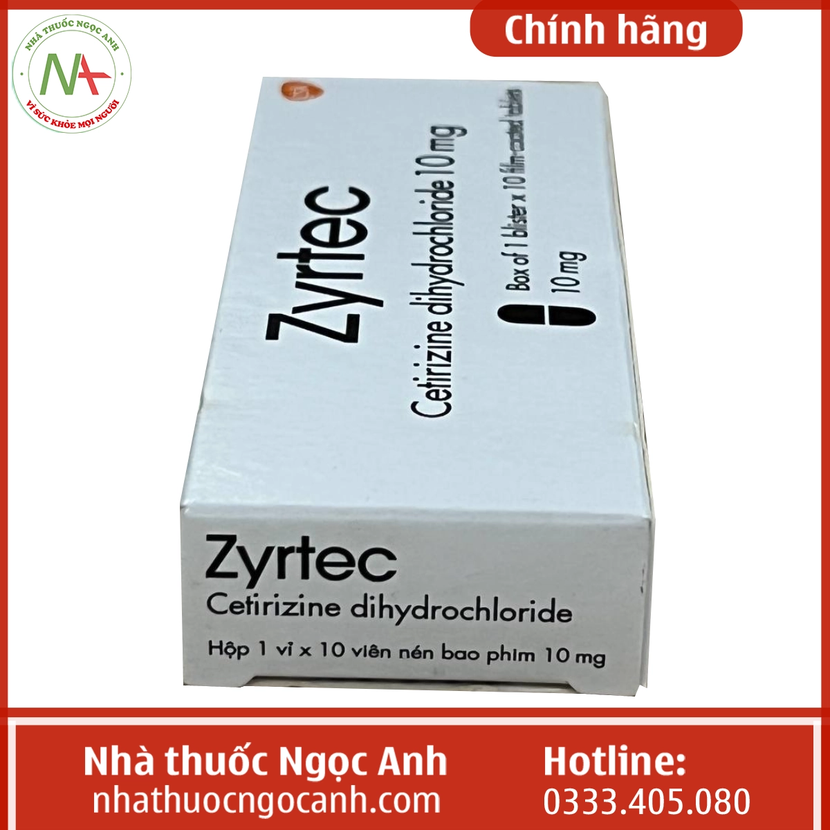 Hộp thuốc Zyrtec 10mg