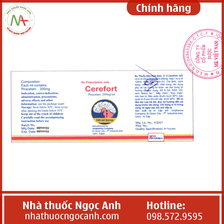 thuốc Cerefort syrup 120ml