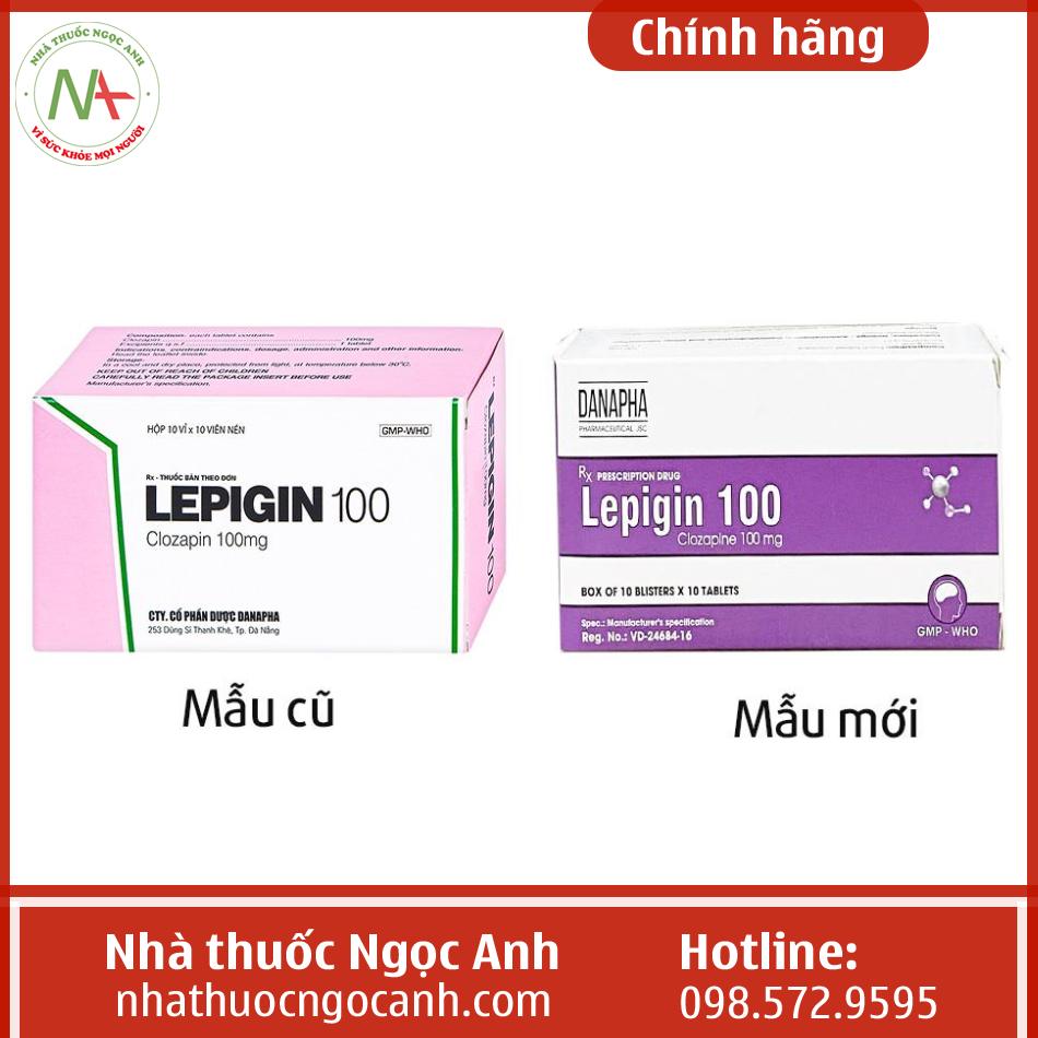 Thông báo về sự thay đổi mẫu mã của thuốc Lepigin 100mg