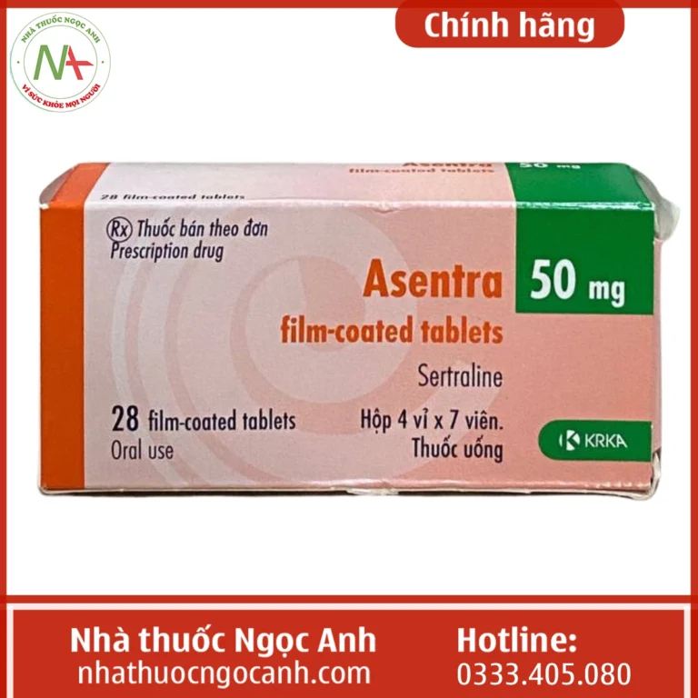 Hộp thuốc Asentra 50mg film-coated tablets