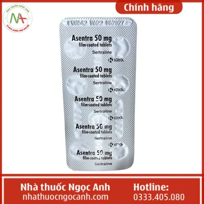 Vỉ thuốc Asentra 50mg film-coated tablets