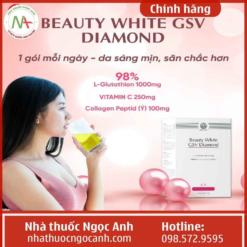 Tác dụng của Beauty White GSV Diamond