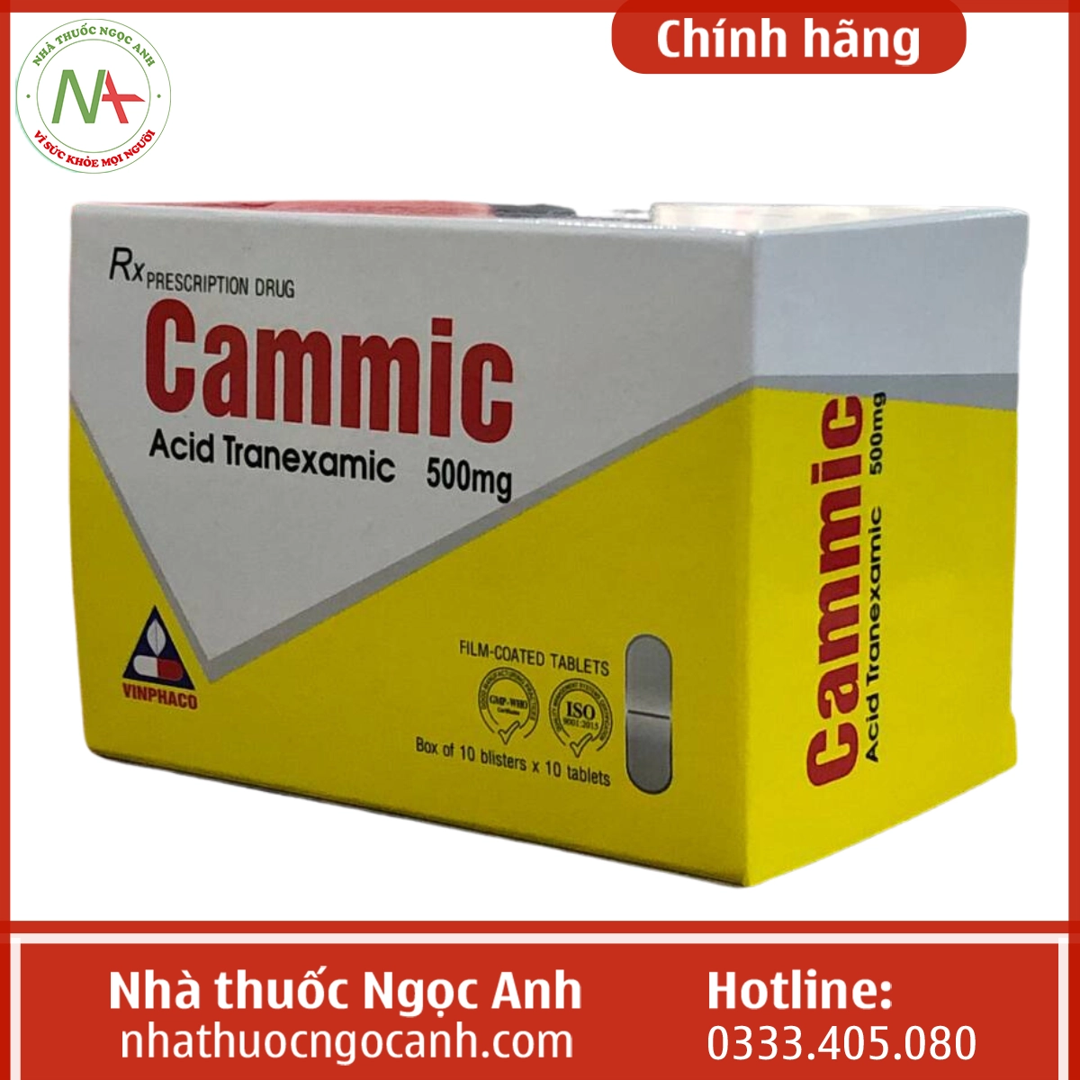 Hộp thuốc Cammic 500mg