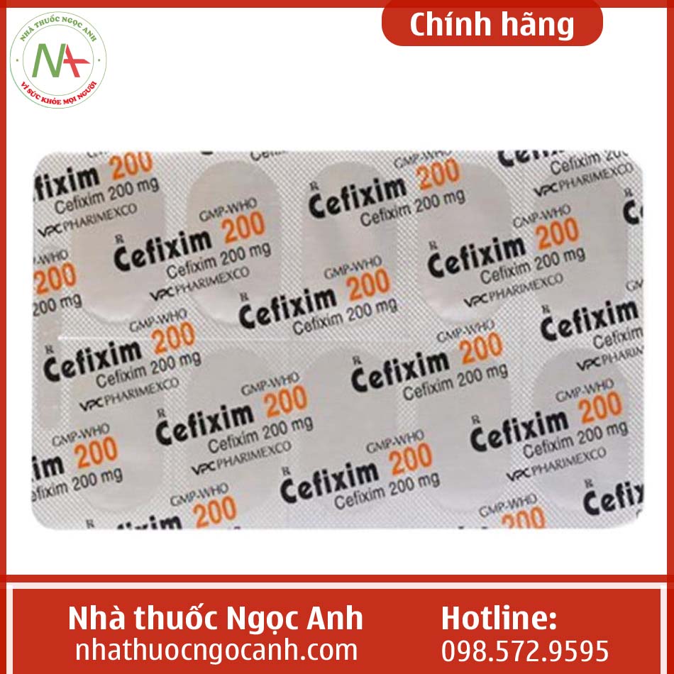 Vỉ thuốc Cefixim 200 VPC