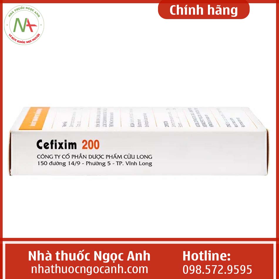 Hộp thuốc Cefixim 200 VPC