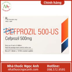 Hộp thuốc Cefprozil 500-US