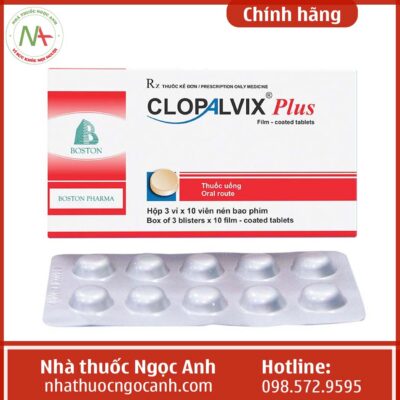 hộp và vỉ thuốc Clopalvix Plus Film-coated tablets