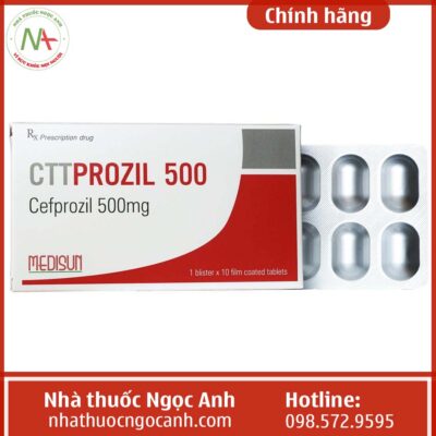Hộp thuốc Cttprozil 500