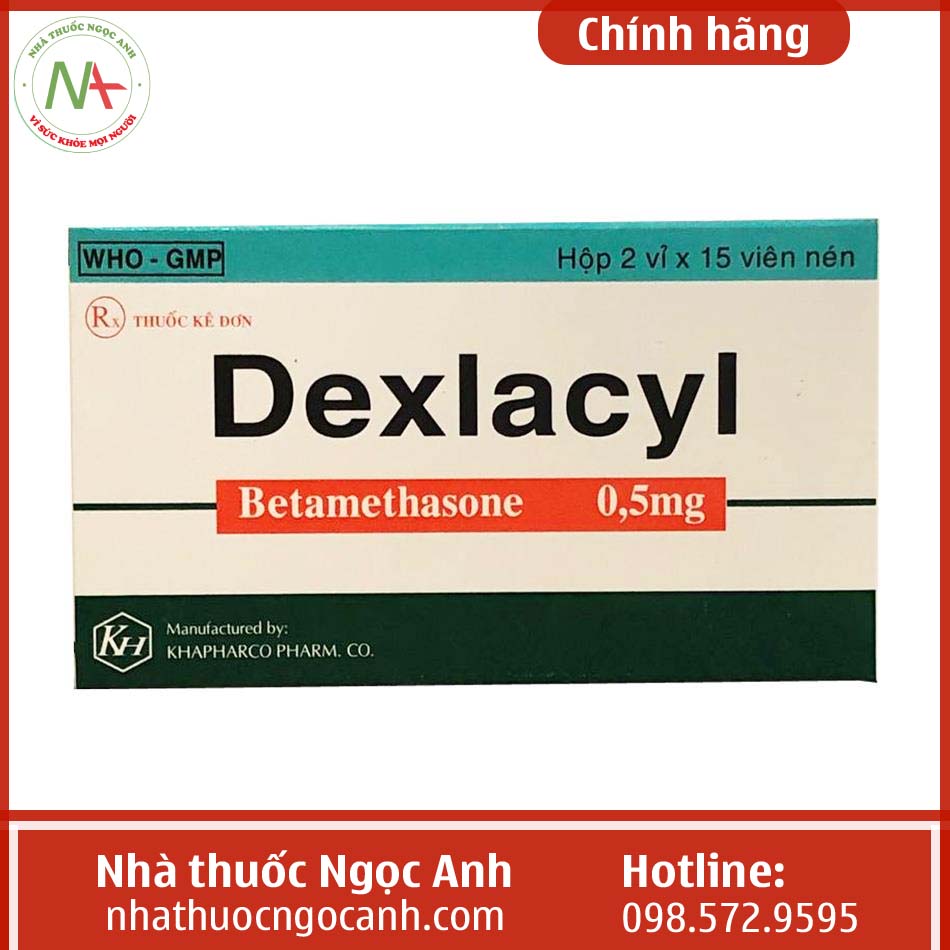 Hộp thuốc Dexlacyl 0.5mg