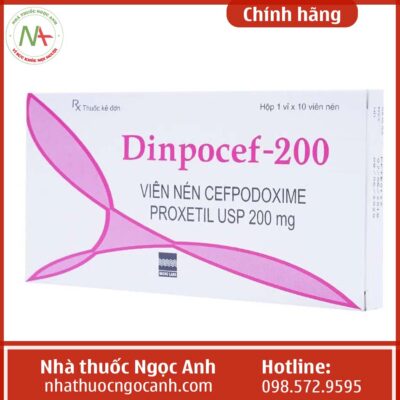 Hộp thuốc Dinpocef-200