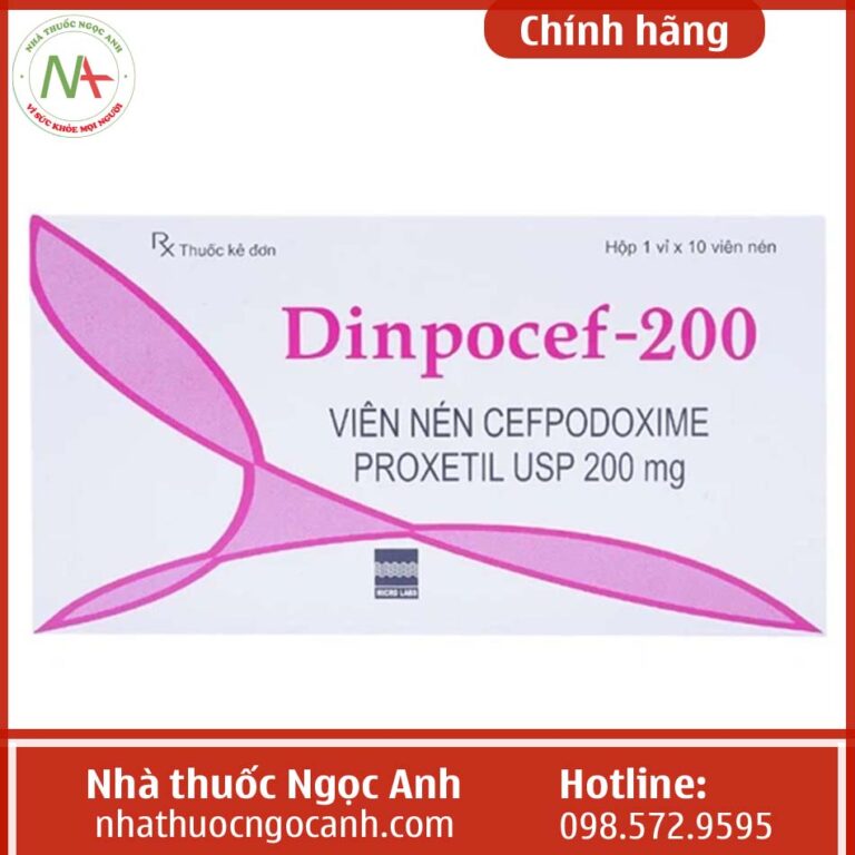 Hộp thuốc Dinpocef-200