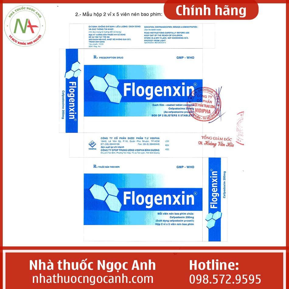 Nhãn thuốc Flogenxin