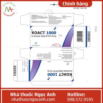 Nhãn thuốc Koact 1000