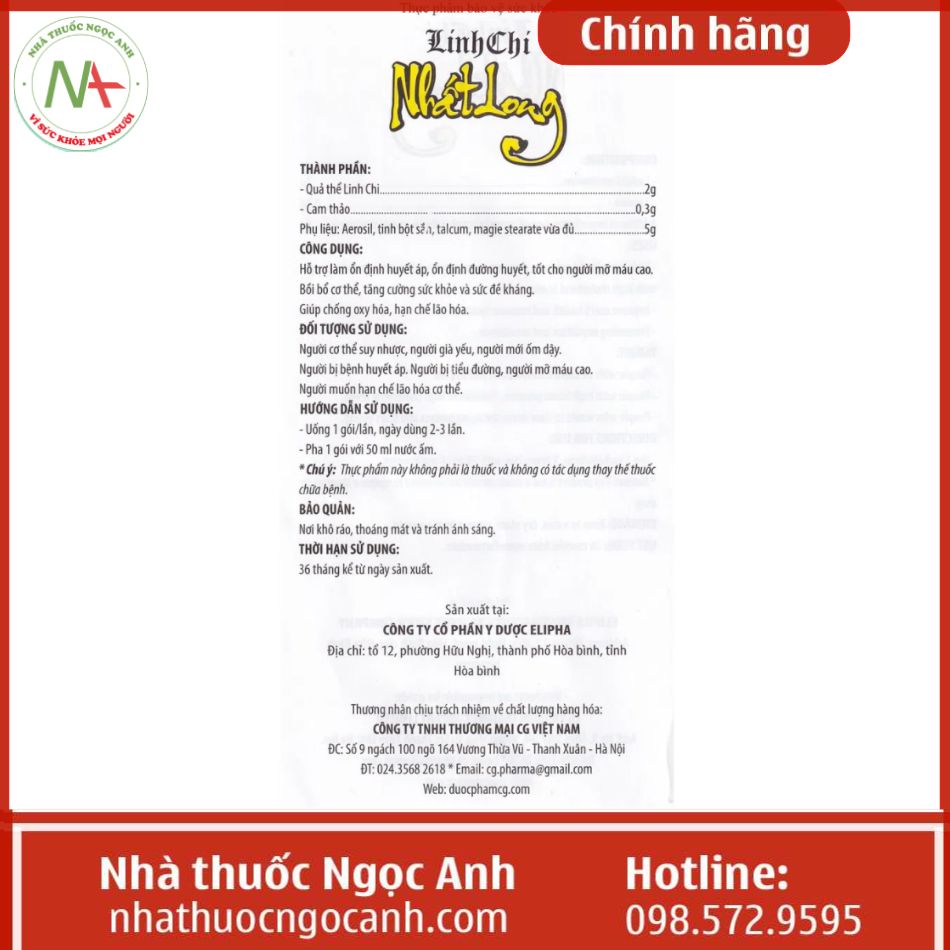 HDSD Linh Chi Nhất Long