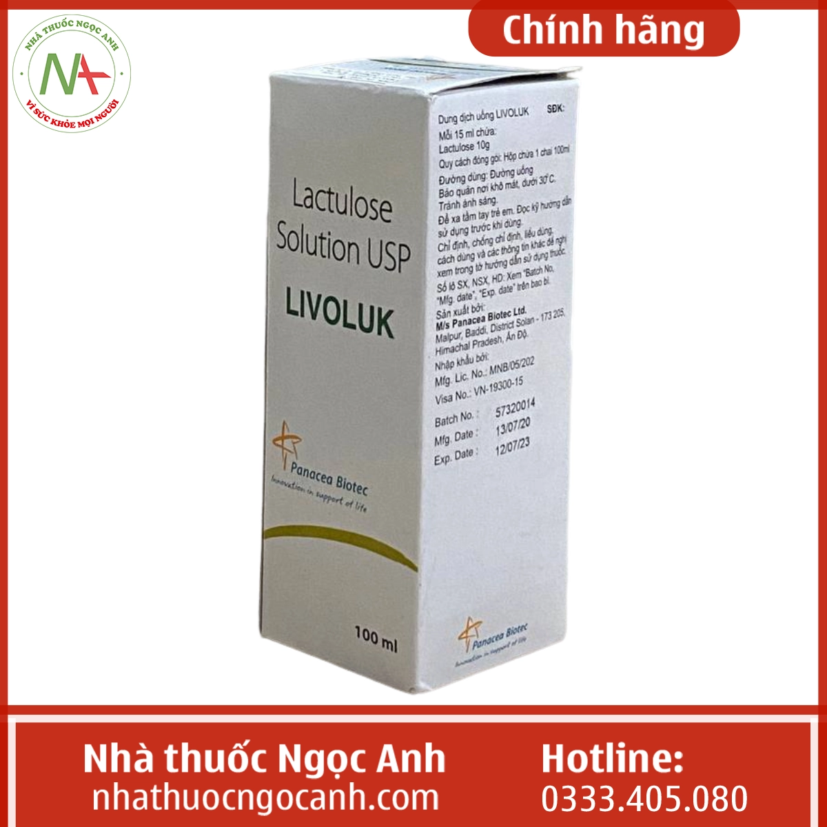 Hộp thuốc Livoluk 100ml