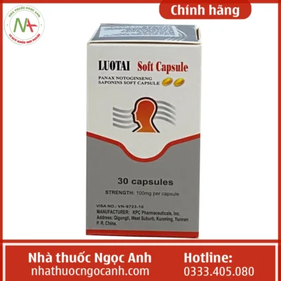 Hộp thuốc Luotai soft capsule 100mg