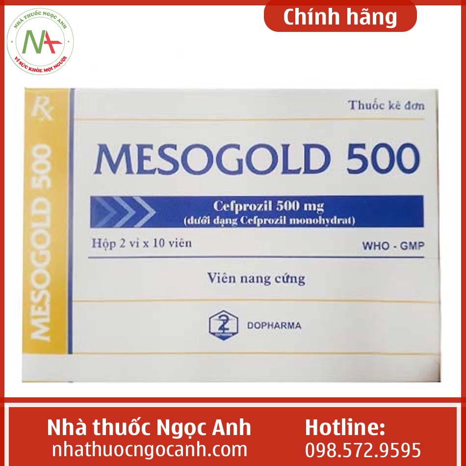 Hộp thuốc Mesogold 500 Dopharma