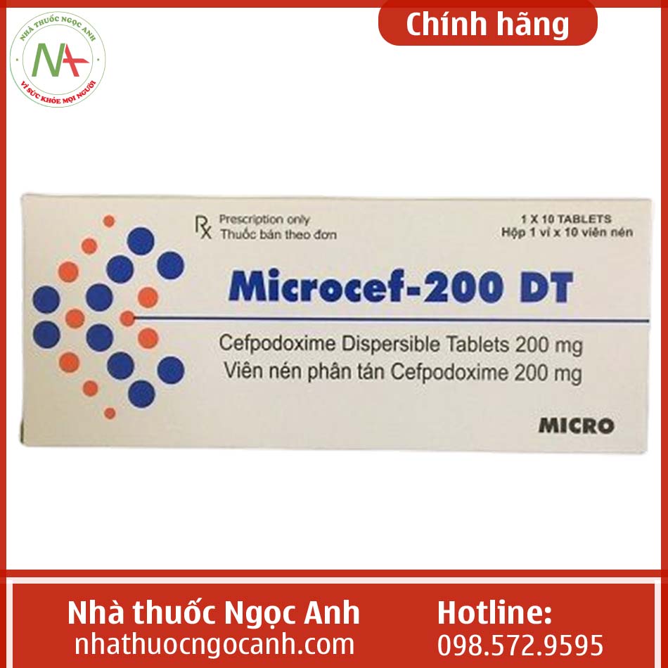 Hộp thuốc Microcef-200 DT