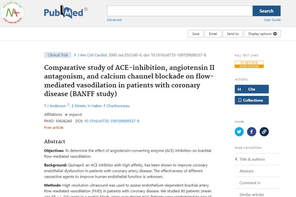 Comparative study of ACE-inhibition, angiotensin II antagonism, and calcium channel blockade on flow-mediated vasodilation in patients with coronary disease (BANFF study)