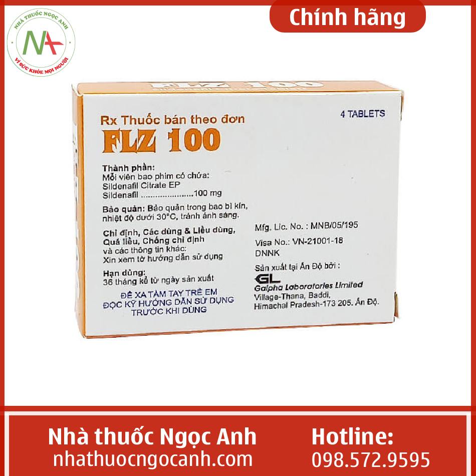 Thuốc FLZ 100 là thuốc gì, tác dụng gì, giá bao nhiêu, mua ở đâu?