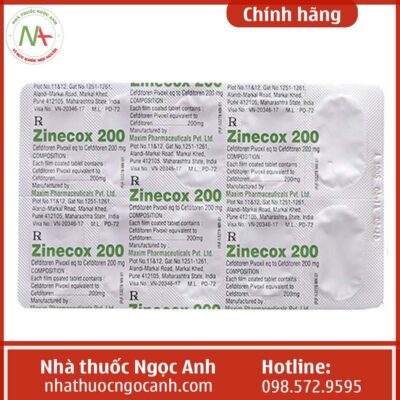 Vỉ thuốc Zinecox 200