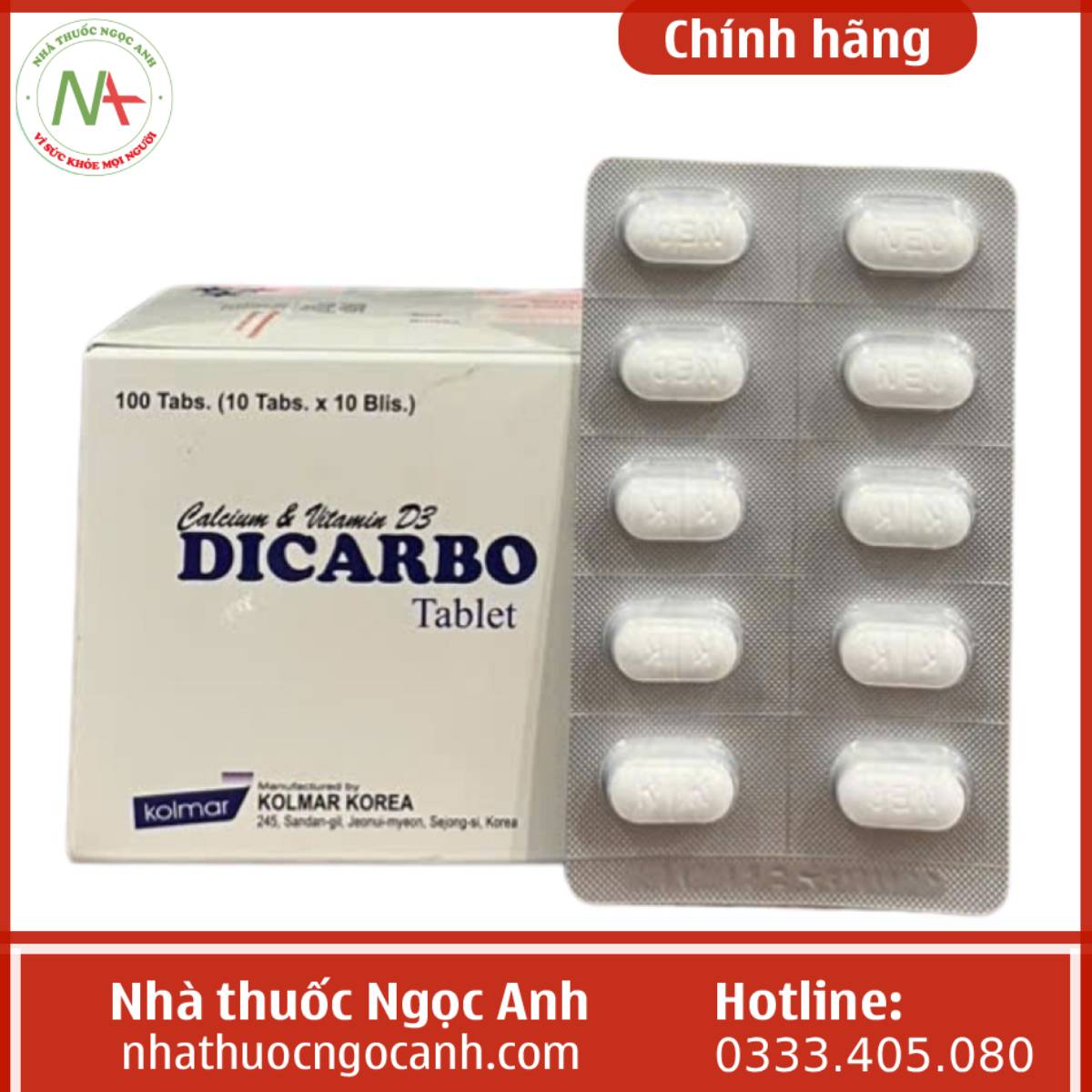 Hộp thuốc Dicarbo Tablet