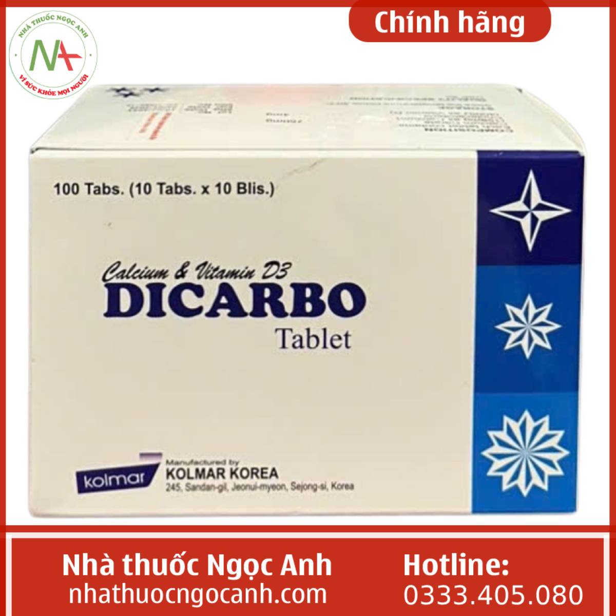 Hộp thuốc Dicarbo Tablet