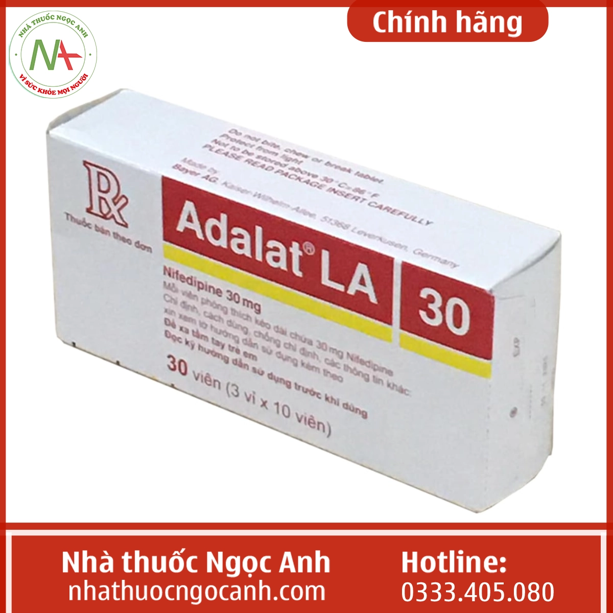 Hộp thuốc Adalat LA 30