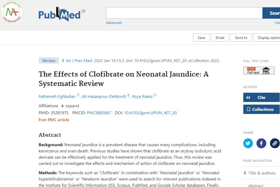 A systematic review of the effects of clofibrate on neonatal jaundice.