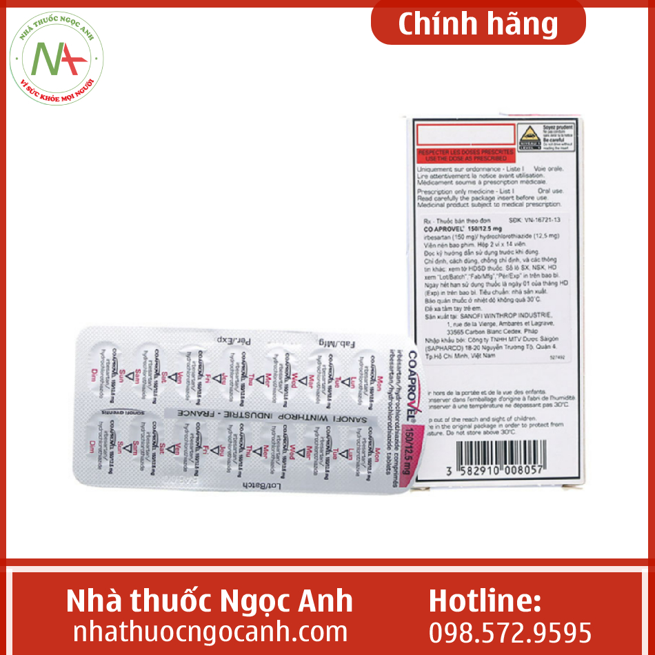 Thuốc CoAprovel 150/12.5mg