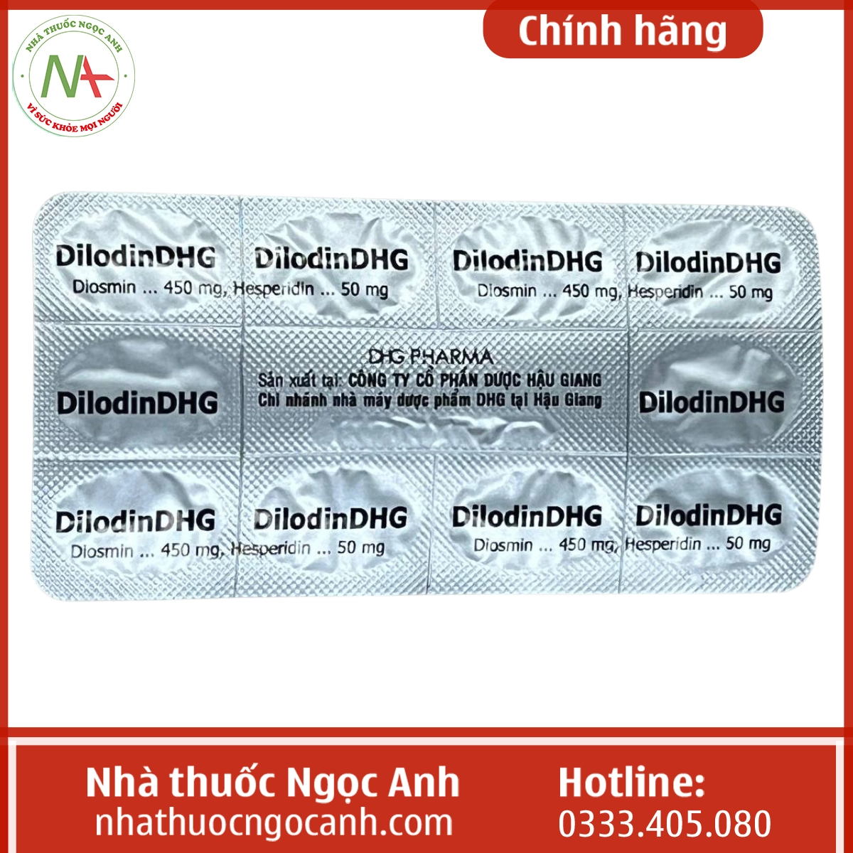 Vỉ thuốc DilodinDHG