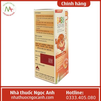 Hộp thuốc Mucome Baby Spray