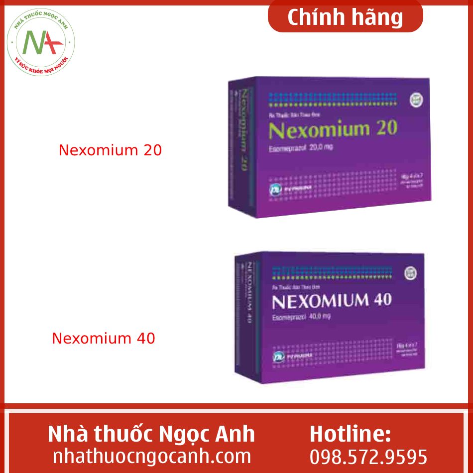 Nexomium 20 và Nexomium 40 