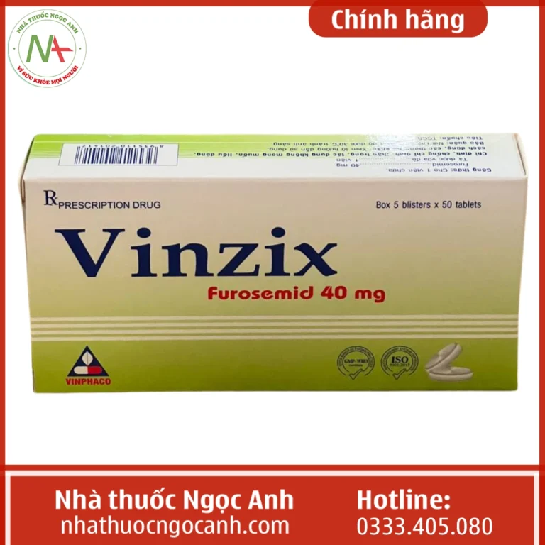 Hộp thuốc Vinzix 40mg