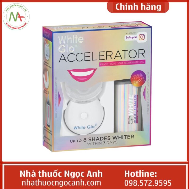 Máy làm trắng răng White Glo Accelerator review, giá bao nhiêu, mua ở đâu