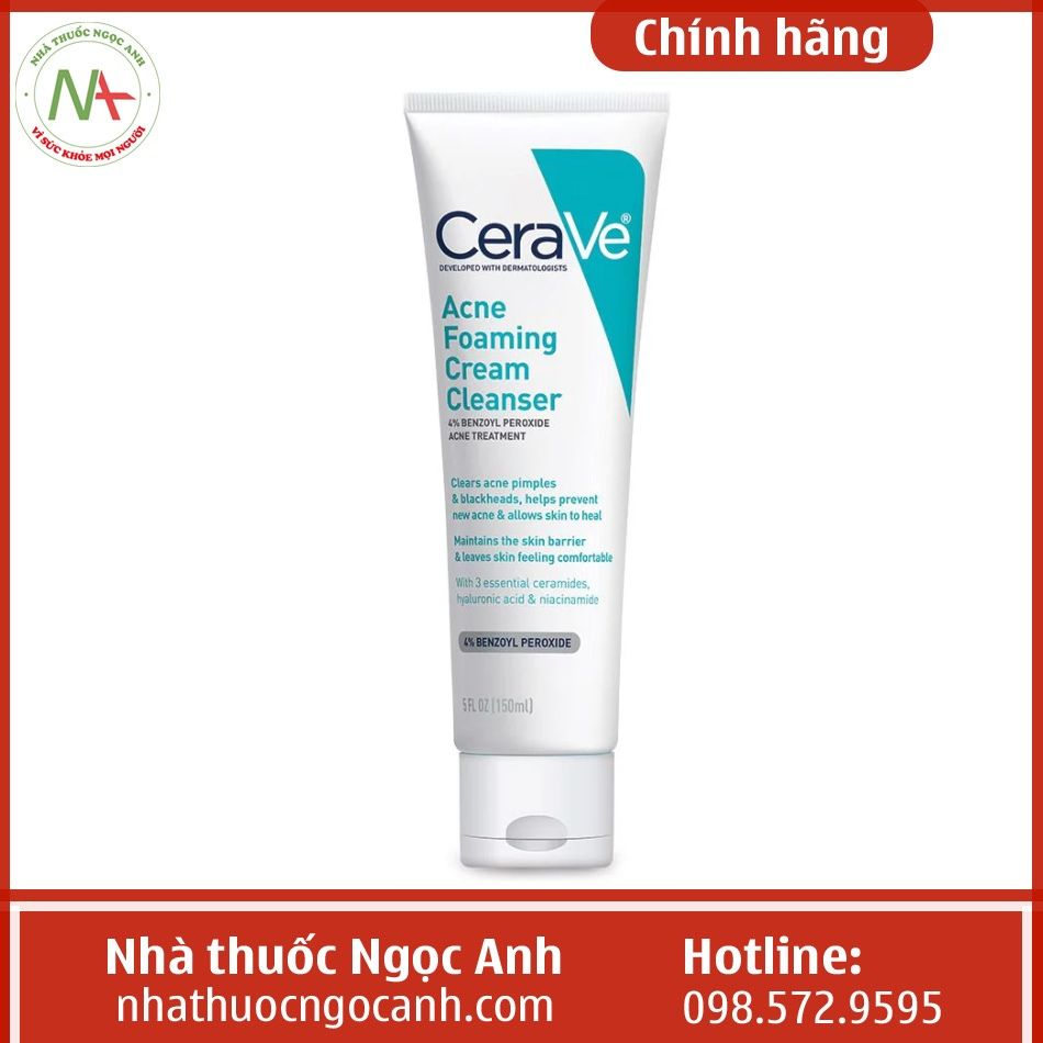 chai Cerave Acne Foaming Cream Cleanser