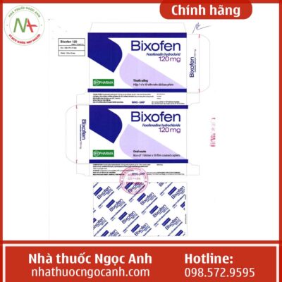 Nhãn thuốc Bixofen 120mg