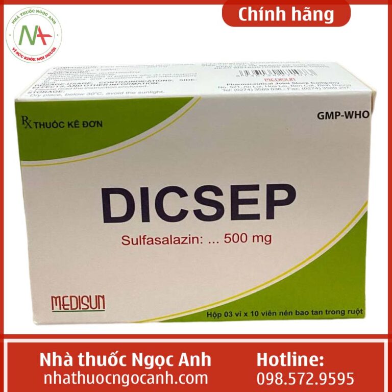 Hộp thuốc Dicsep 500mg