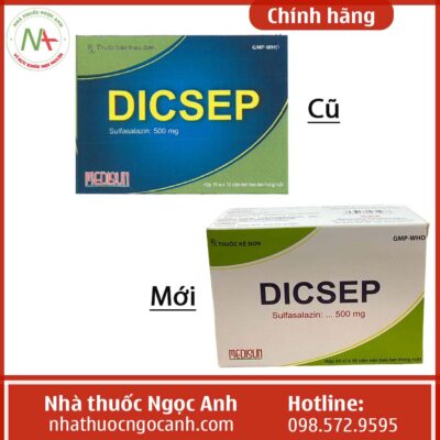 Thay đổi mẫu mã thuốc Dicsep 500mg