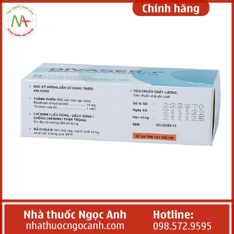 Thuốc Divaser-F là thuốc gì, trị bệnh gì, mua ở đâu, giá bao nhiêu?