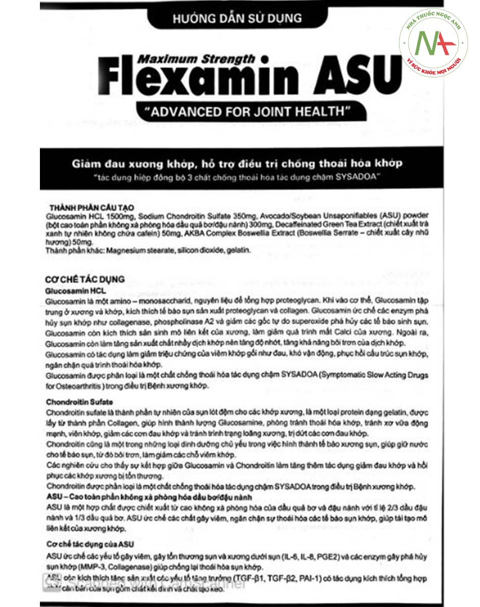 Hướng dẫn sử dụng Flexamin ASU