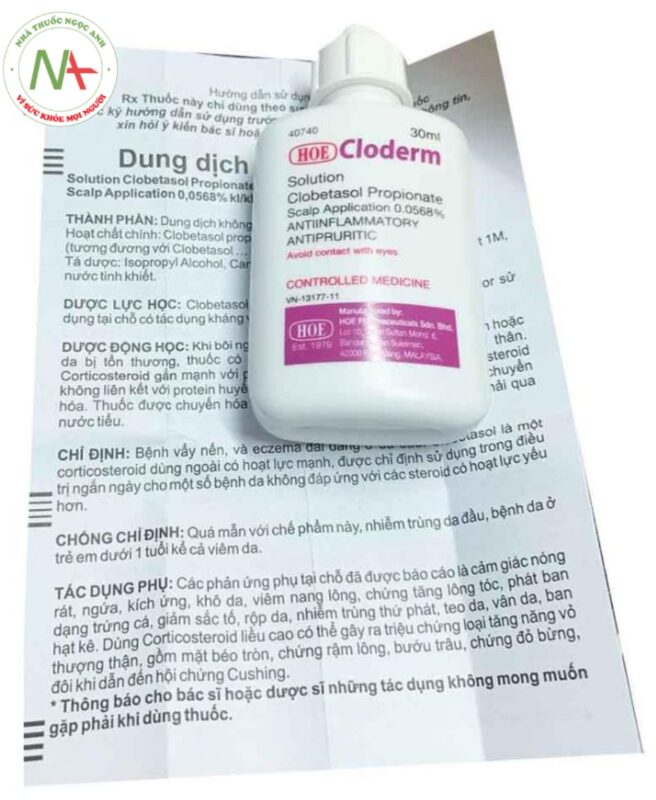 Thuốc Hoe Cloderm Scalp 30ml là thuốc gì, giá bao nhiêu, mua ở đâu?
