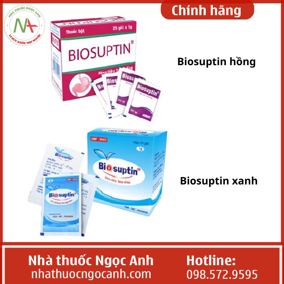 So sánh Biosuptin xanh và Biosuptin hồng