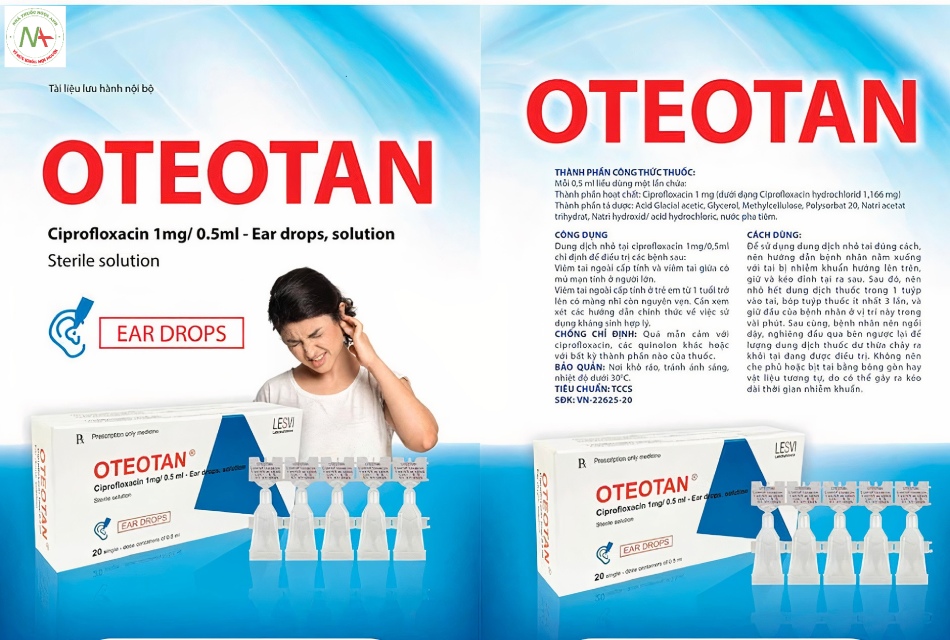 Tờ hướng dẫn sử dụng Oteotan