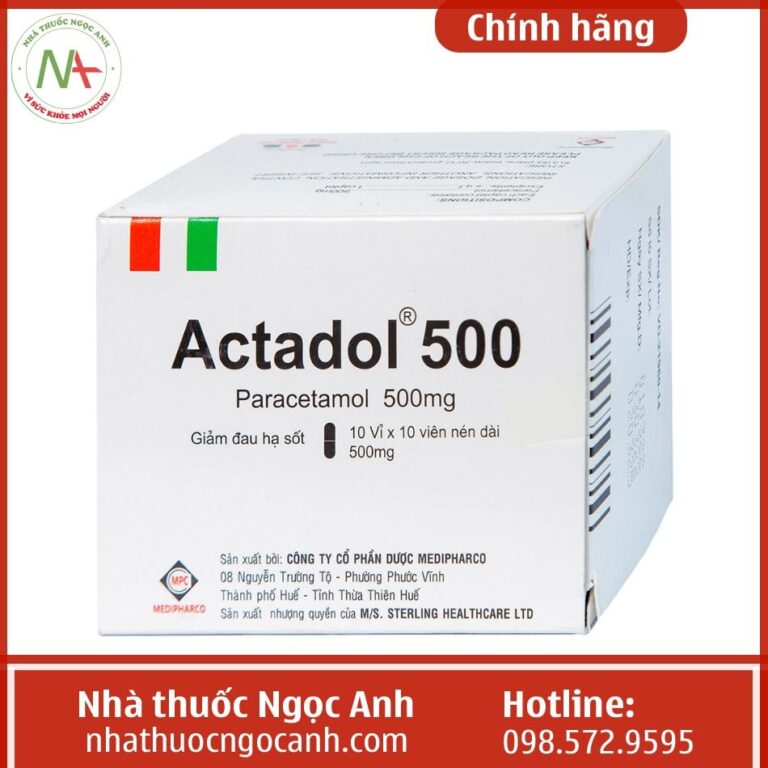 Viên nén bao phim Actadol 500