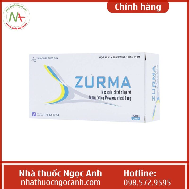 Thuốc Zurma 5mg có tác dụng gì? Mua ở đâu? Giá bao nhiêu?