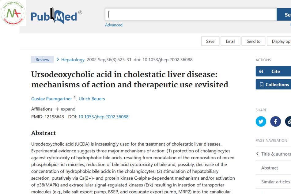 Ursodeoxycholic acid in cholestatic liver disease: mechanisms of action and therapeutic use revisited