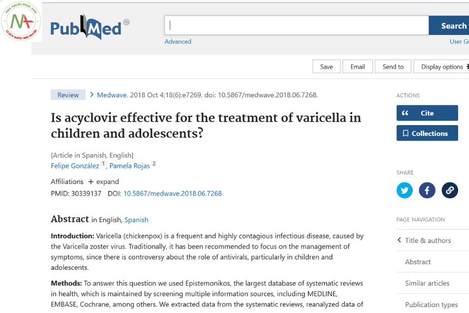 Is acyclovir effective for the treatment of varicella in children and adolescents?