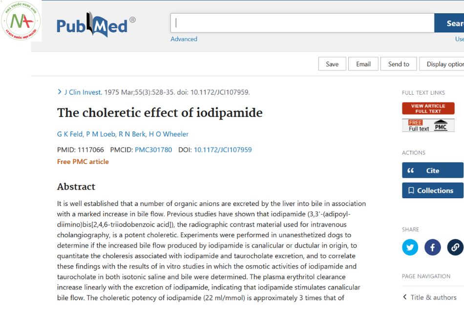 The choleretic effect of iodipamide