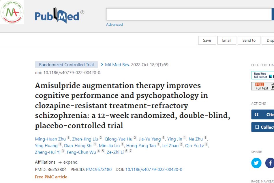Amisulpride-boosting therapy improves cognitive and psychosocial performance in clozapine-resistant schizophrenia: a 12-week randomized, double-blind, placebo-controlled trial